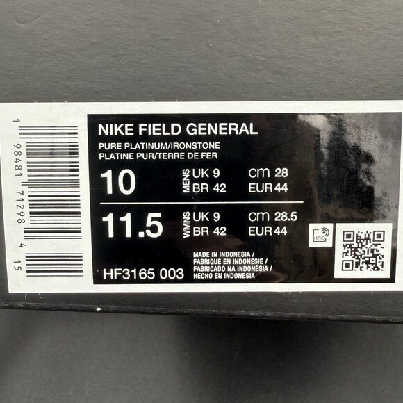 Nike Field General Shoes Athletic Sneakers Mens Pure Platinum Ironstone Size 10 - Picture 2 of 12
